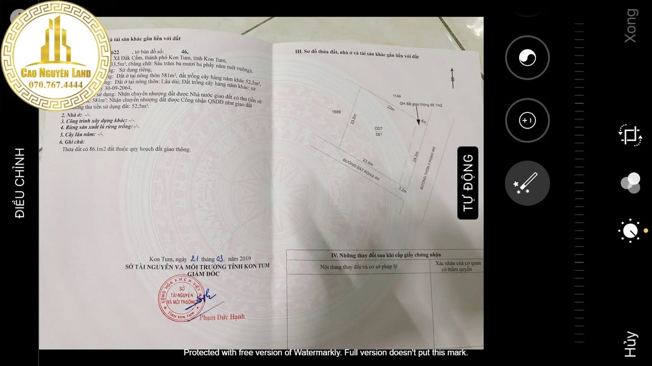 Đất nền 2 mặt tiền tại Đăk Cấm, Kon Tum - Giá 6.48 tỷ, sổ hồng chính chủ!