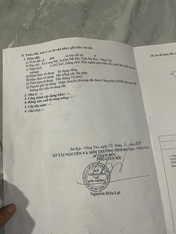 Đất nền Long Mỹ, Đất Đỏ 4000m² giá 7.5 tỷ - Cơ hội đầu tư hấp dẫn!