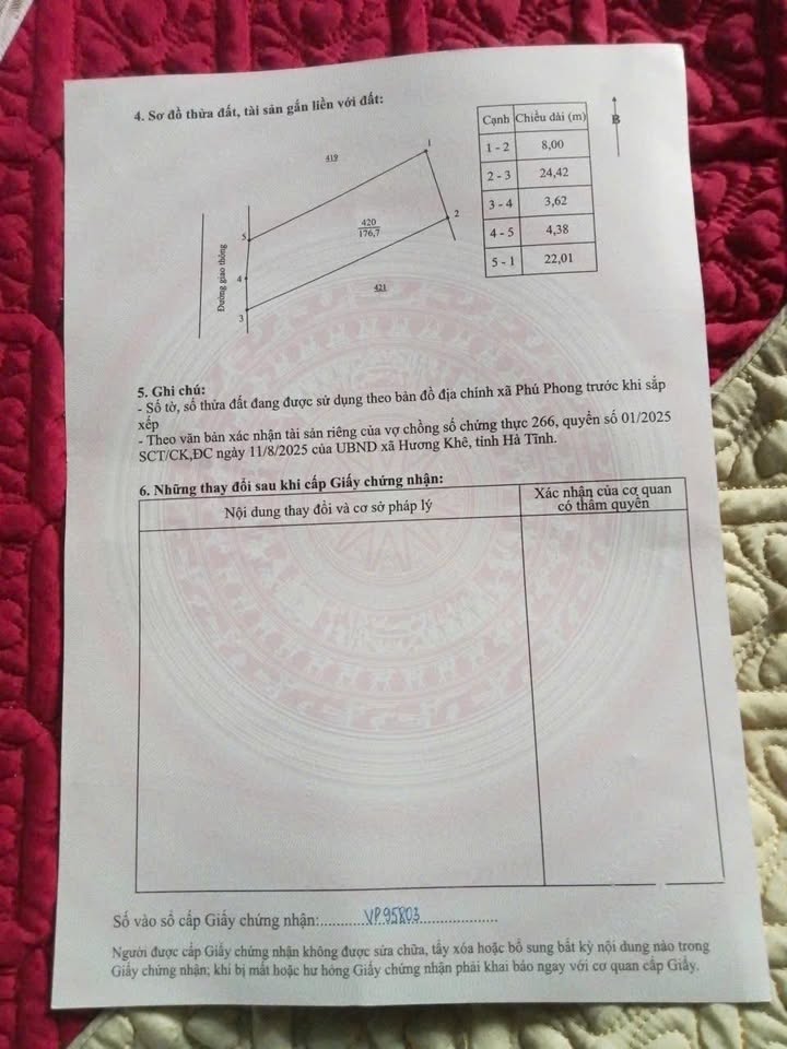 Đất nền Hương Khê 192m² giá thỏa thuận - Đầu tư lý tưởng!