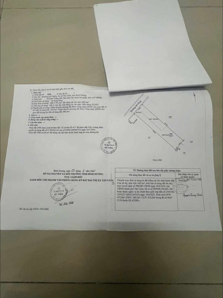 Đất thổ cư 672m² tại Hội Nghĩa, Tân Uyên - Đầu tư sinh lời dễ dàng!