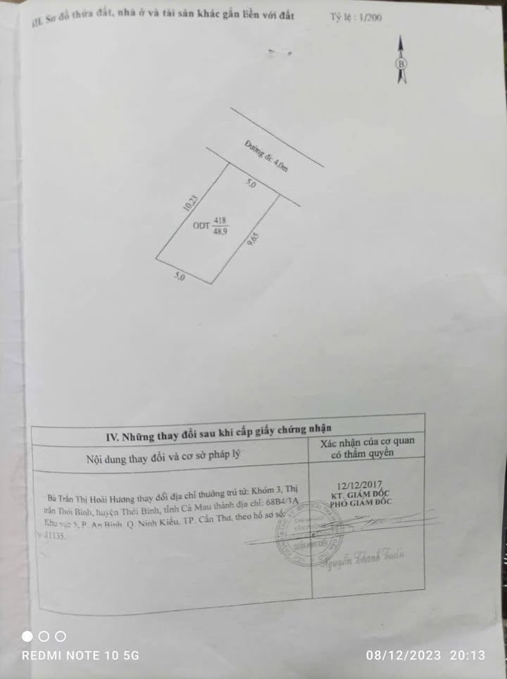 Đất thổ cư đường B4 KDC 3A, quận Ninh Kiều, Cần Thơ - Diện tích 49m² chỉ 1.3 tỷ!