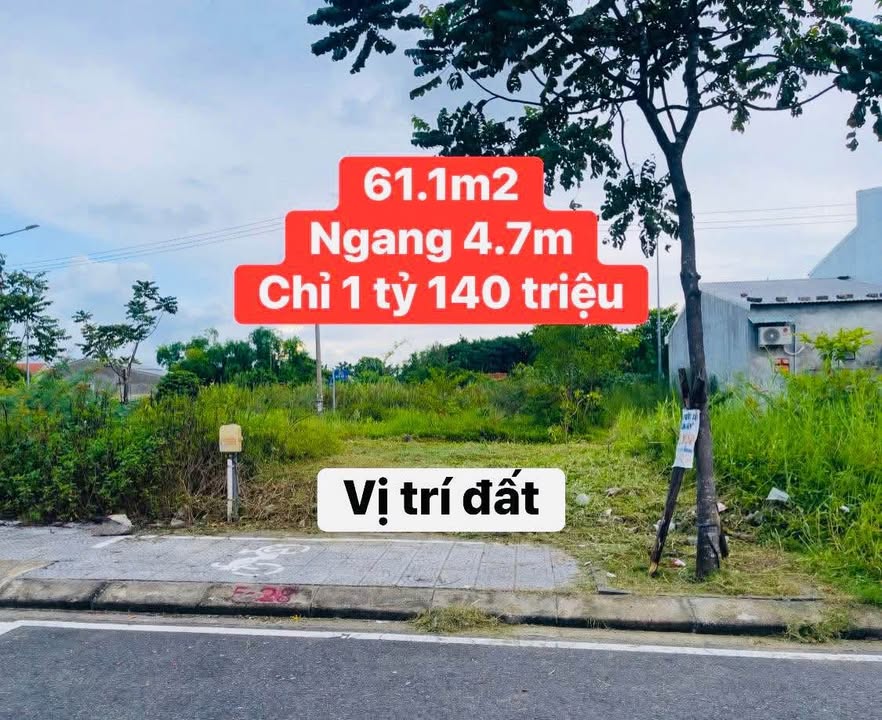 Đất nền Hương Sơ, Huế 61.1m² giá 1.14 tỷ - Cơ hội đầu tư tuyệt vời!