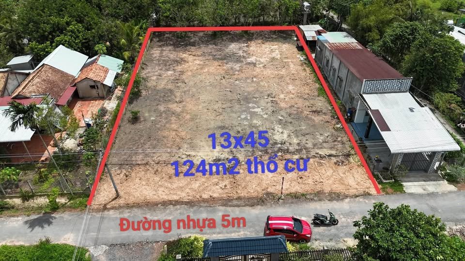 Đất thổ cư 124m² tại Phước Thạnh, Tây Ninh giá 1.625 tỷ - Sổ hồng riêng, đầu tư sinh lời ngay!