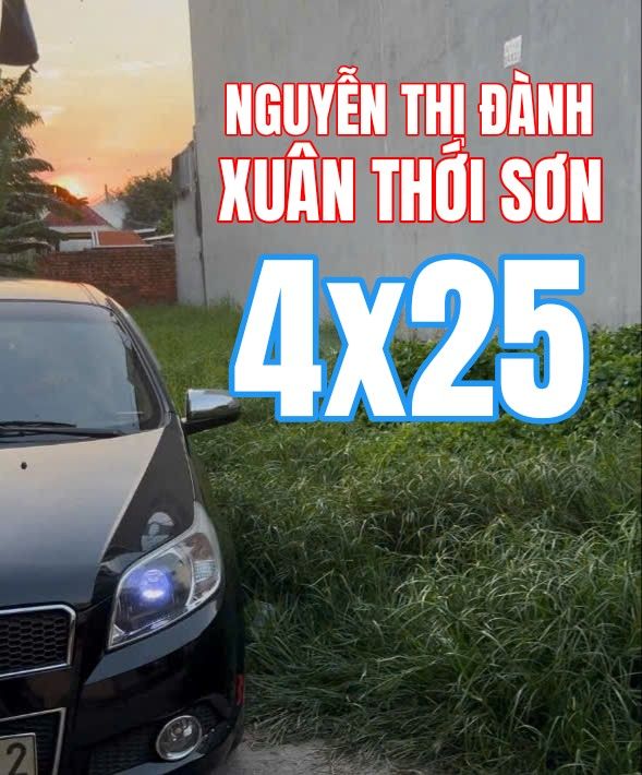 Đất thổ cư đường Nguyễn Thị Đành, Xuân Thới Sơn 100m² giá 2.5 tỷ - Hẻm ô tô vào tận nơi!
