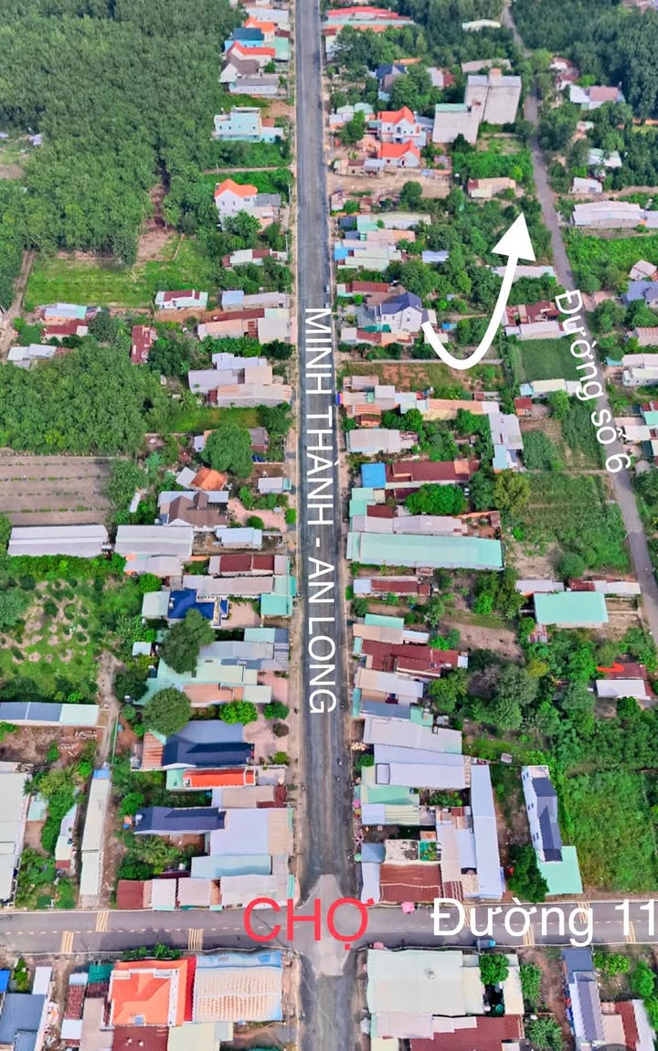 Đất nền đường nhựa số 6, Minh Thành 259m² giá 1 tỷ - Gần chợ và trường học!