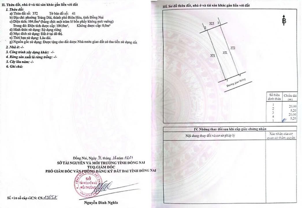 Đất nền Phú Gia 1 Biên Hòa 104m² giá 3 tỷ - Sổ hồng chính chủ, mặt tiền đường lớn!