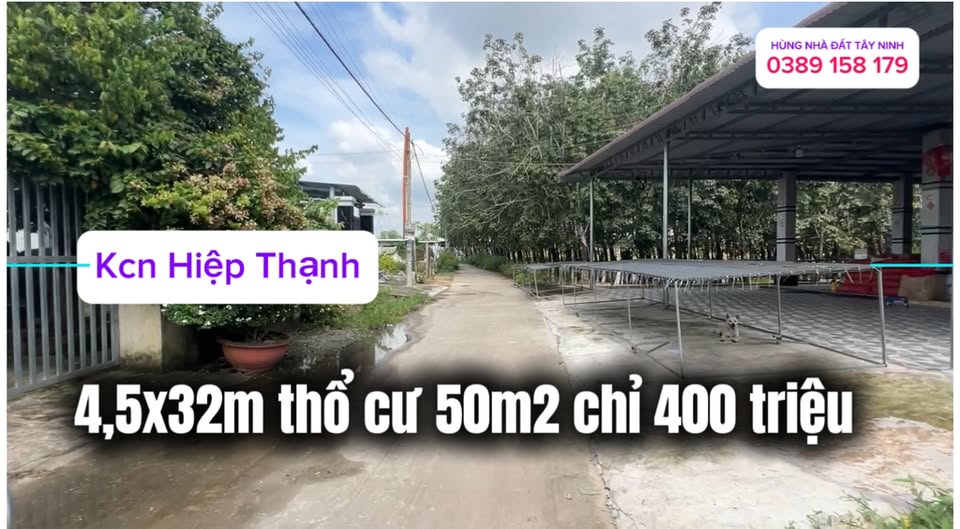Đất thổ cư 144m² tại ấp Xóm Bố, Gò Dầu - Giá 400 triệu - Đầu tư cực tiềm năng!