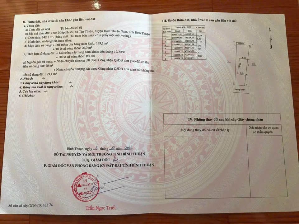 Đất mặt tiền đường nhựa 249m² giá chỉ 1.48 tỷ - Cơ hội đầu tư tuyệt vời!