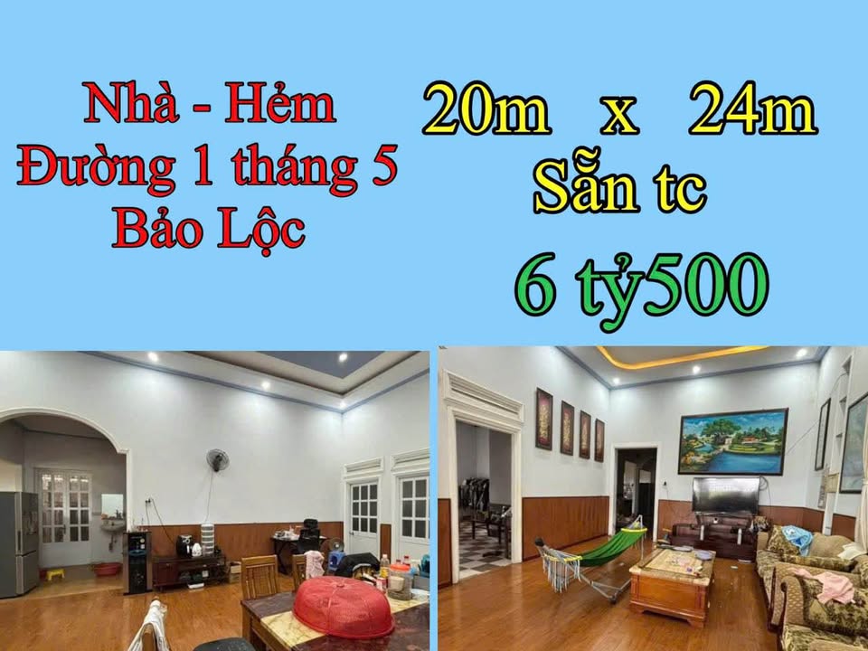 Nhà riêng 1/5, phường B'Lao, Bảo Lộc 480m² giá 6.5 tỷ - Sân rộng đậu ô tô thoải mái!