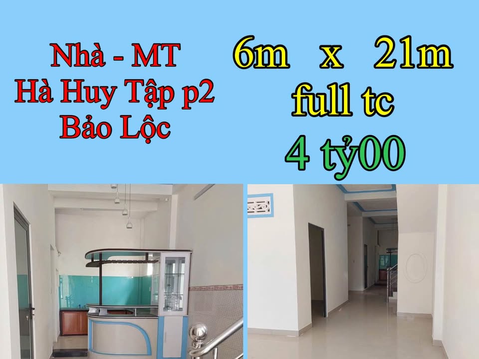Nhà mặt tiền Hà Huy Tập Bảo Lộc 126m² giá 4 tỷ - Full nội thất tiện nghi!
