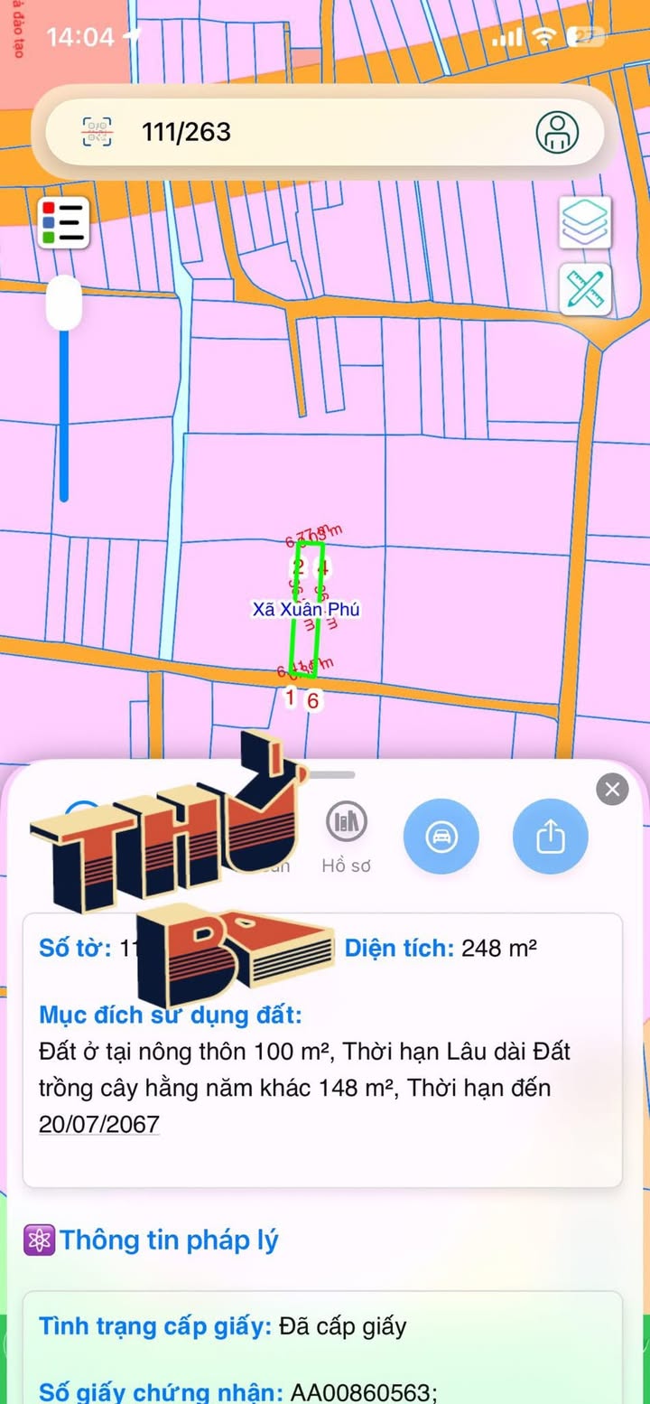 Nhà riêng Xuân Phú, Xuân Lộc 251m² giá 1.2 tỷ - Thổ cư 100%