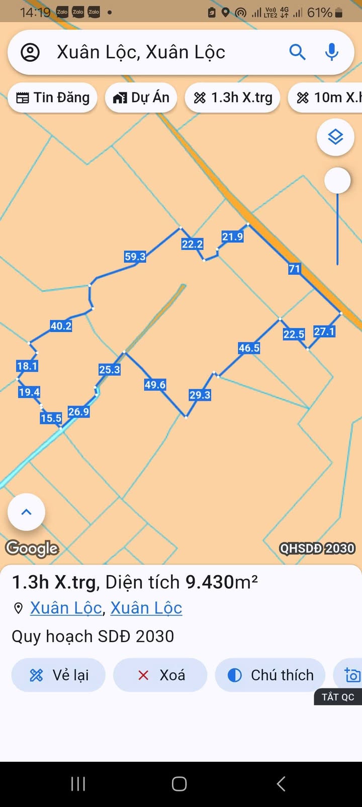 Đất nền xã Xuân Trường, Xuân Lộc, Đồng Nai 9400m² - Giá chỉ 1.645 tỷ!