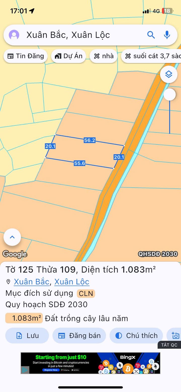 Đất nền 3600m² tại ấp 8, xã Xuân Bắc, giá 330 triệu - Sổ đỏ chính chủ