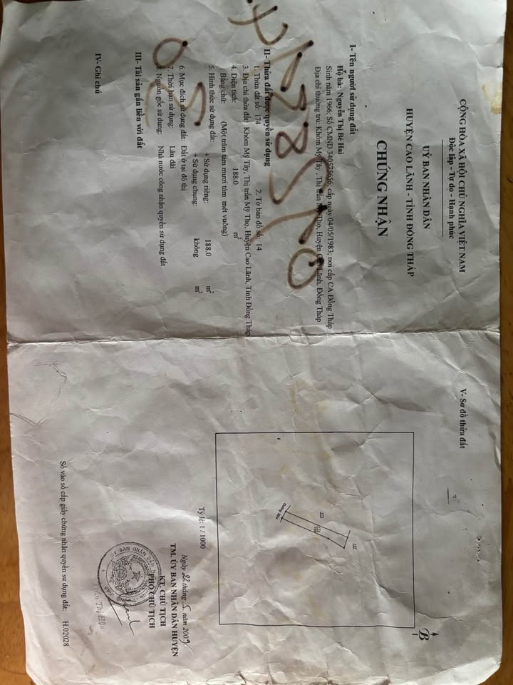 Nhà mặt tiền đường 30/4, xã Mỹ Thọ, 172m² giá 2.9 tỷ - Kinh doanh thuận lợi!