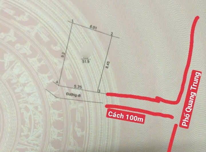 Đất thổ cư phố Quang Trung, Sơn Tây 52m² chỉ 2.25 tỷ - Tiềm năng đầu tư lớn!