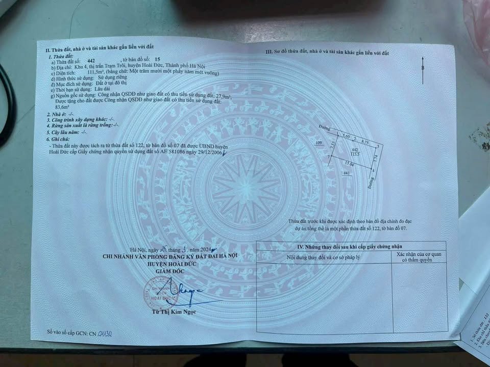 Đất lô góc Trạm Trôi 111,5m² - Nhà 3 tầng đẹp, giá thương lượng!