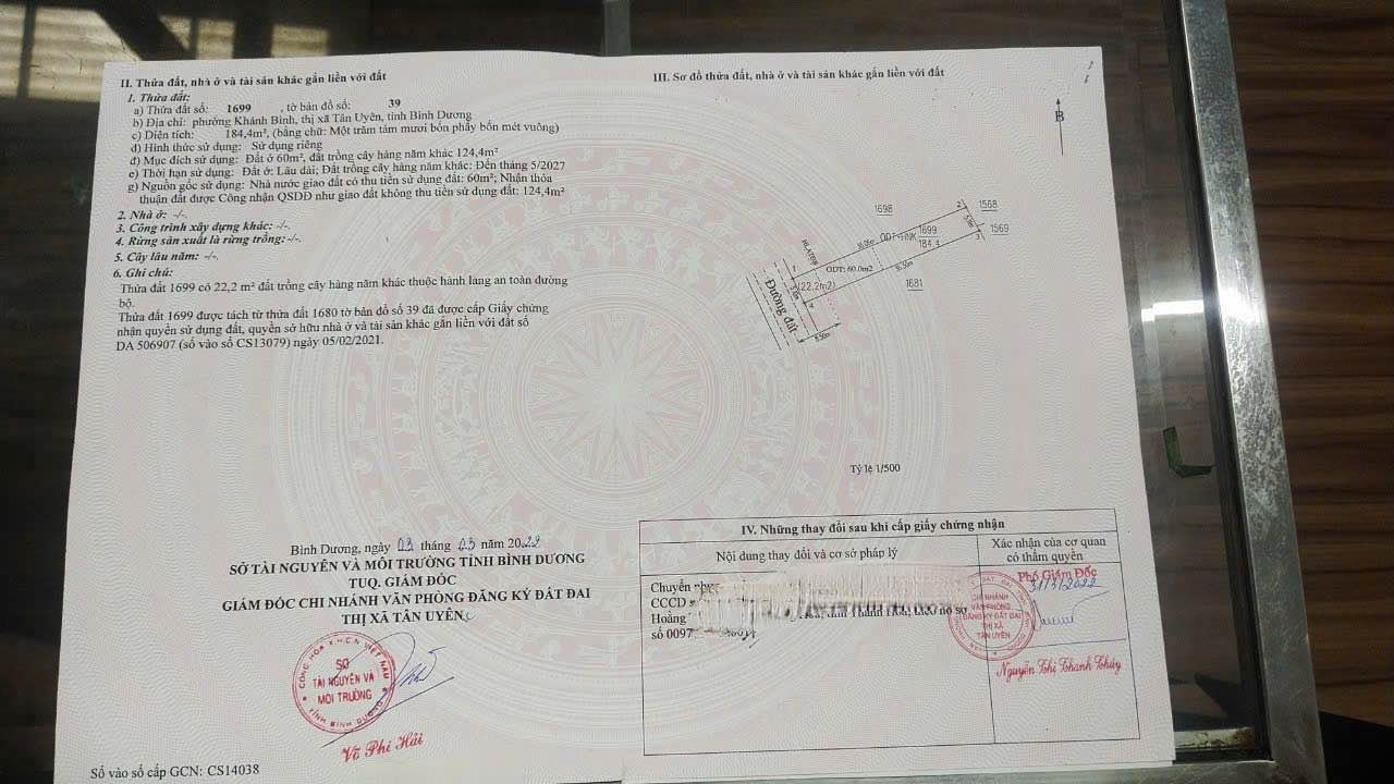 Đất thổ cư 175m² Khánh Bình, Tân Uyên, giá 2.2 tỷ - Đầu tư sinh lời ngay!