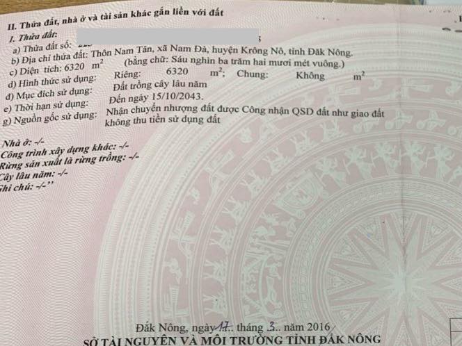 Đất vườn rộng 6.320m² tại Nam Đà, Krông Nô chỉ 1.6 tỷ - Cơ hội đầu tư tuyệt vời!