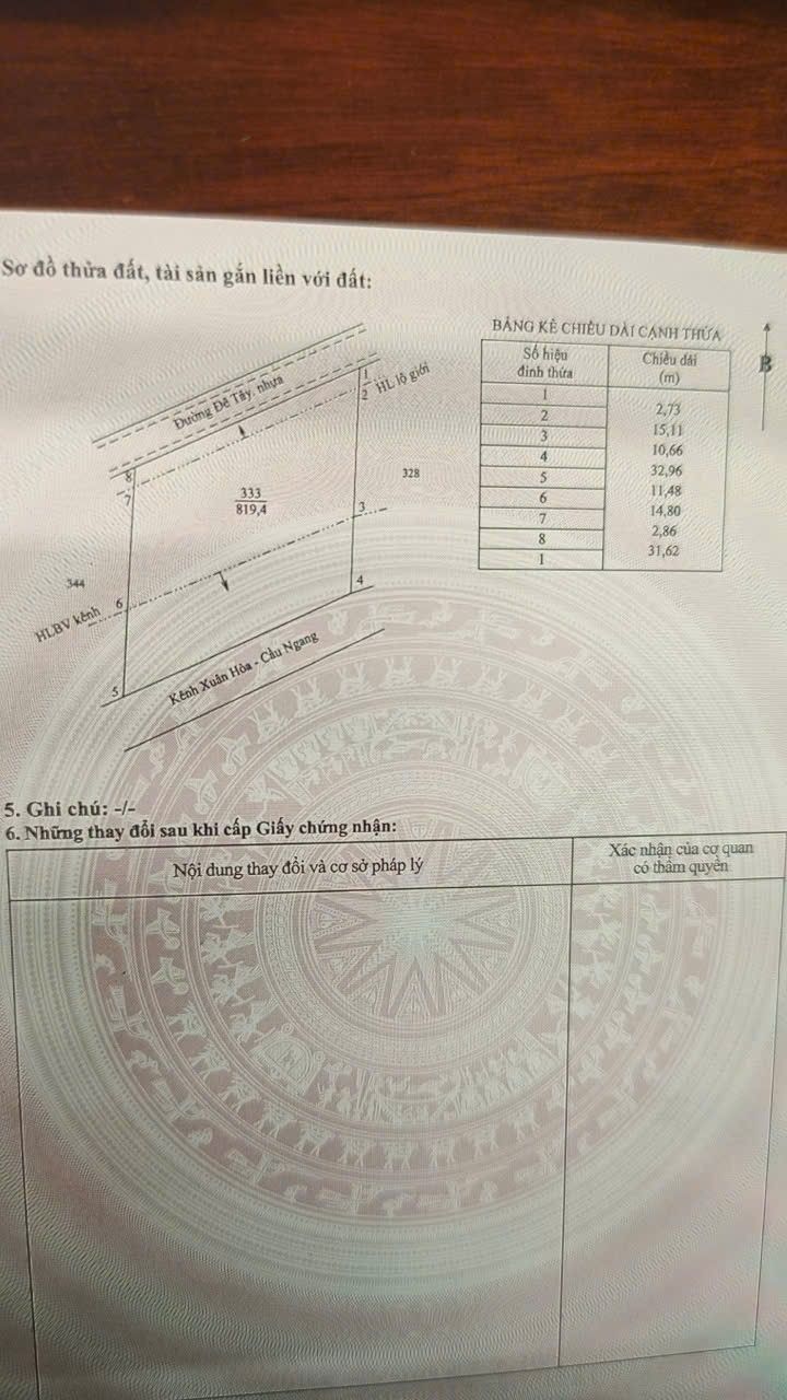 Đất nền 819m² Ấp Nhơn Hòa, Bình Ninh, Tiền Giang - Giá chỉ 750 triệu VND, cơ hội đầu tư hấp dẫn!