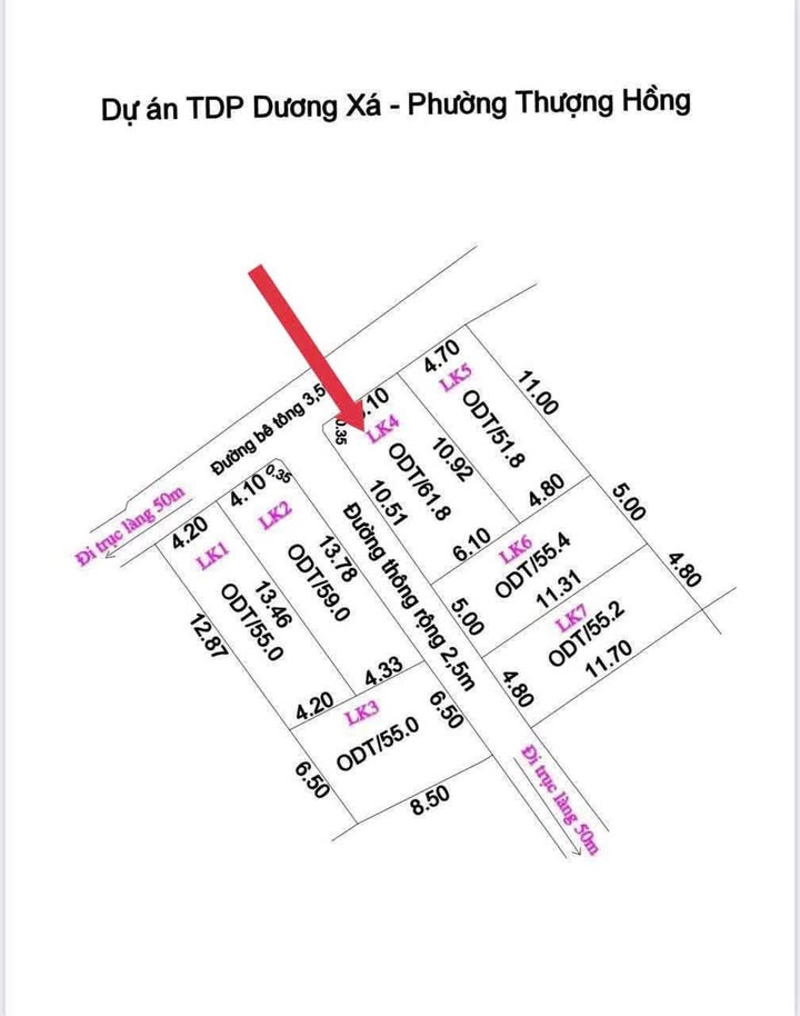 Đất lô góc 62m² tại Dương Phú, Thượng Hồng - Sổ đỏ chính chủ, giá chỉ 1 tỷ!