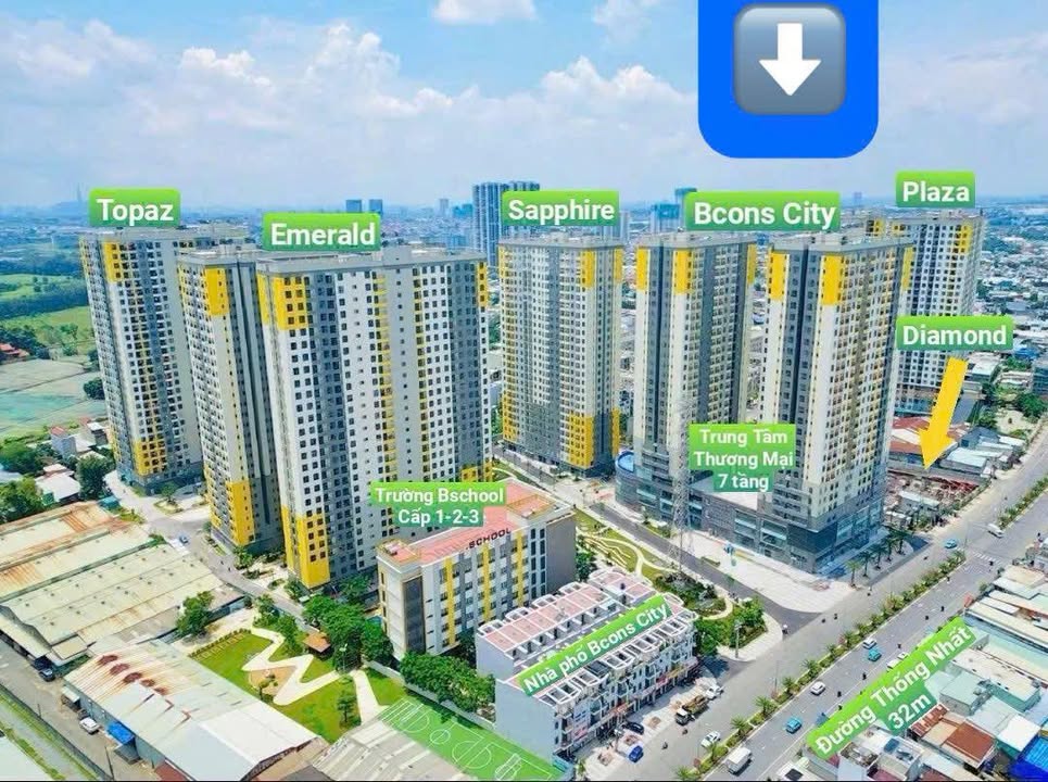 Căn hộ BCONS CITY Dĩ An 58.67m² giá 3.099 tỷ - Sẵn cam kết thuê 14 triệu/tháng!