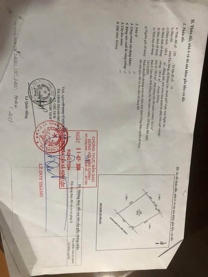 Bán đất trung tâm thành phố Vinh 183m² giá 6.6 tỷ - Vị trí siêu hiếm!