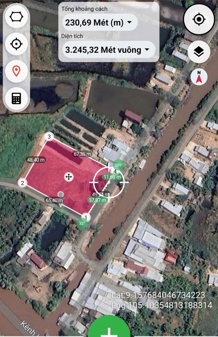 Đất nền 2 mặt tiền Lý Văn Lâm, Cà Mau 3226m² - Cơ hội đầu tư tuyệt vời!