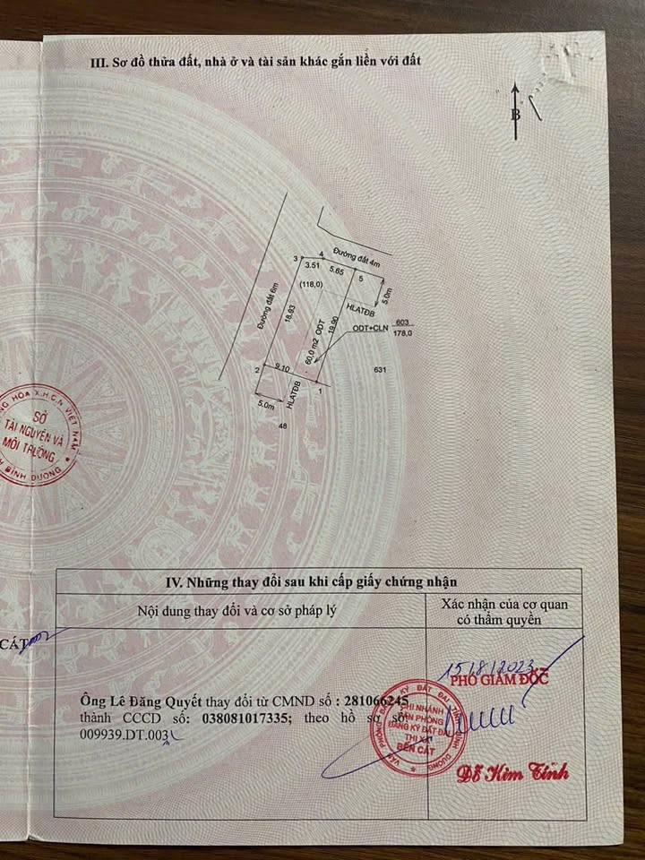 Đất nền Tân Định Bến Cát 178m² giá 2 tỷ - Lô góc tiềm năng đầu tư!