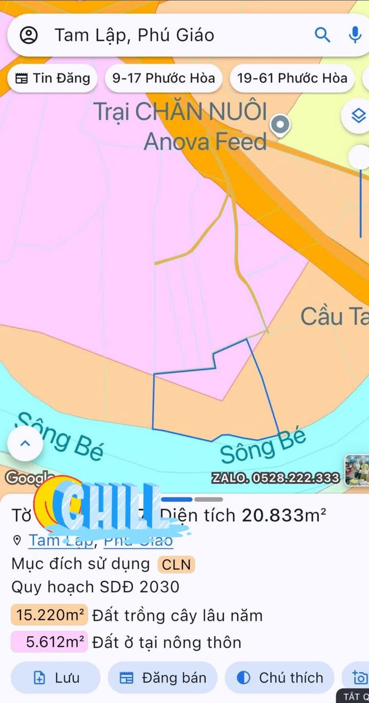 Đất nền xã Tam Lập, huyện Phú Giáo 20.000m² giá 12 tỷ - Cơ hội đầu tư hấp dẫn!