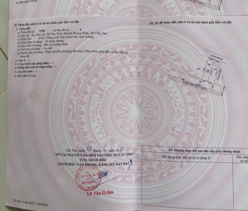 Đất nền Tân Thới, Phong Điền, Cần Thơ 68m² giá 670 triệu - Đầu tư sinh lời ngay!