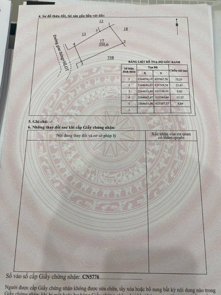 Bán đất thổ cư Tân Hương, TP. Phổ Yên 250m² giá 1.9 tỷ - Vị trí đắc địa, không thể bỏ qua!