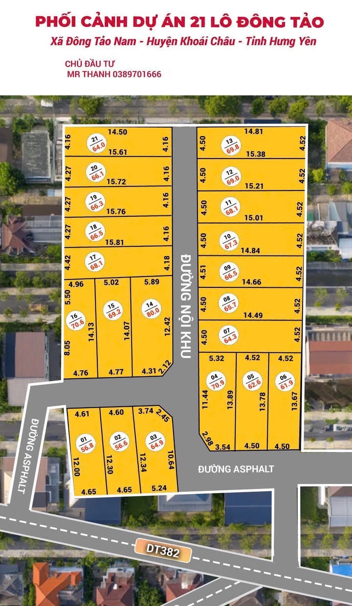 Đất nền Đông Tảo, Khoái Châu 65m² chỉ 1 tỷ - Cơ hội đầu tư sinh lời cao!