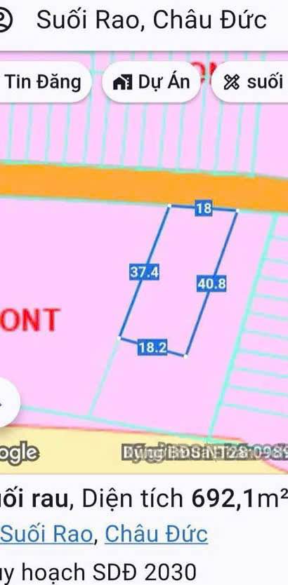 Đất thổ cư 700m² tại xã Suối Rao, Châu Đức - Giá chỉ 1.25 tỷ!