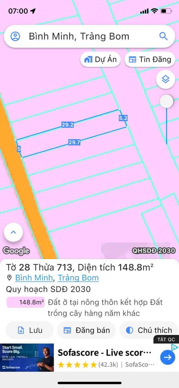 Đất nền Bình Minh - Trảng Bom 145m² giá chỉ 1.4 tỷ - Sổ đỏ chính chủ sẵn