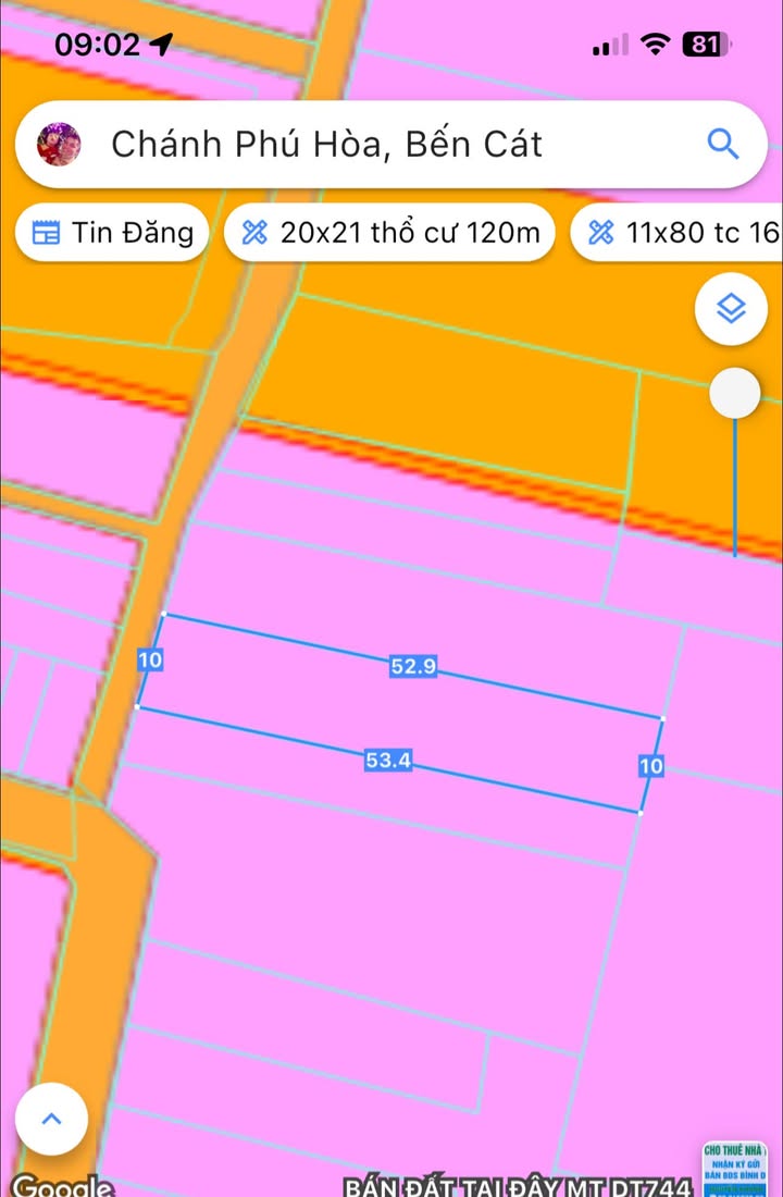 Đất thổ cư Chánh Phú Hòa, Bến Cát, 530m² giá 3 tỷ - Đầu tư sinh lời ngay!