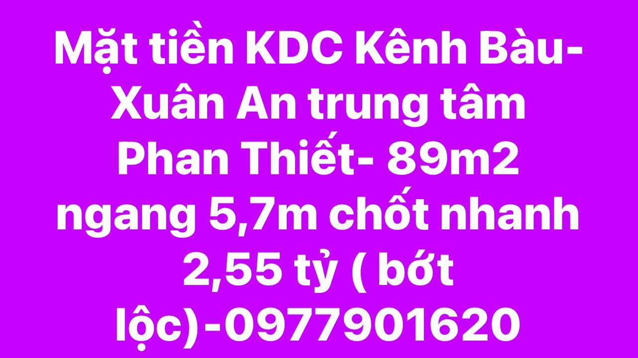 FrontHouse KDC Kênh Bàu Xuân An 89m² giá 2.55 tỷ - Chốt nhanh, bớt lộc!