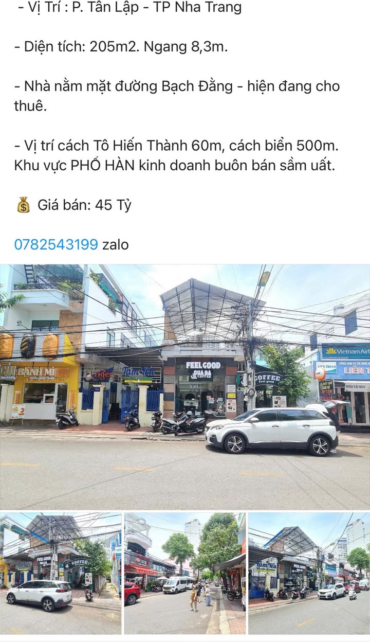 FrontHouse Tân Lập Nha Trang 205m² giá 45 tỷ - Kinh doanh sầm uất!