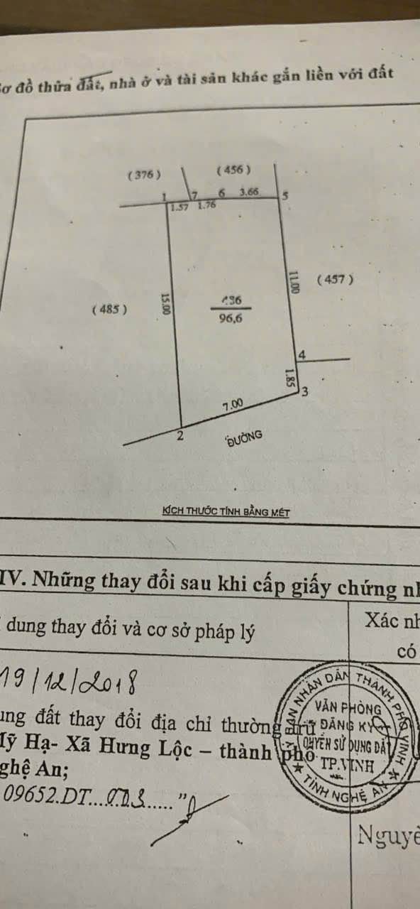 Nhà cấp 4 Hưng Lộc, Vinh 96m² giá 1.9 tỷ - Hướng Nam mát mẻ!
