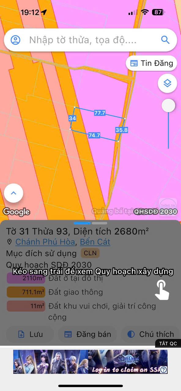 Đất nền Chánh Phú Hòa Bến Cát 1185m² giá chỉ 2 tỷ - Cơ hội đầu tư hấp dẫn!