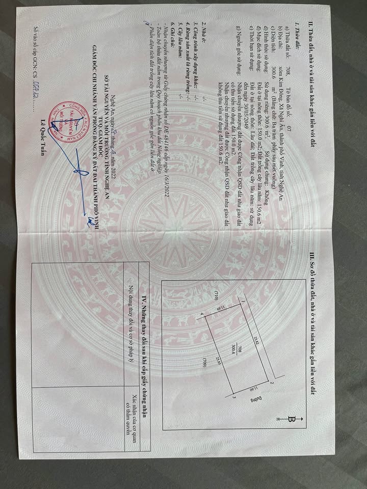 Đất nền Kim Đông, Vinh 300.6m² giá 3.607 tỷ - Tiềm năng phát triển lớn!