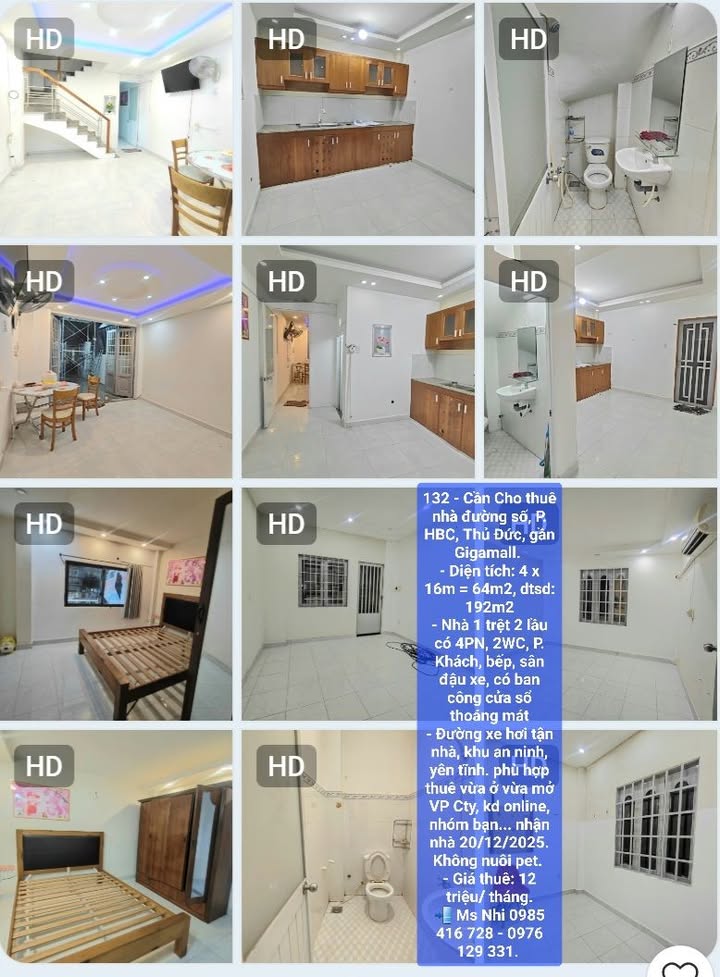 Nhà cho thuê đường số, P. Hiệp Bình Chánh, Thủ Đức 64m² - An ninh, yên tĩnh, phù hợp mở văn phòng!