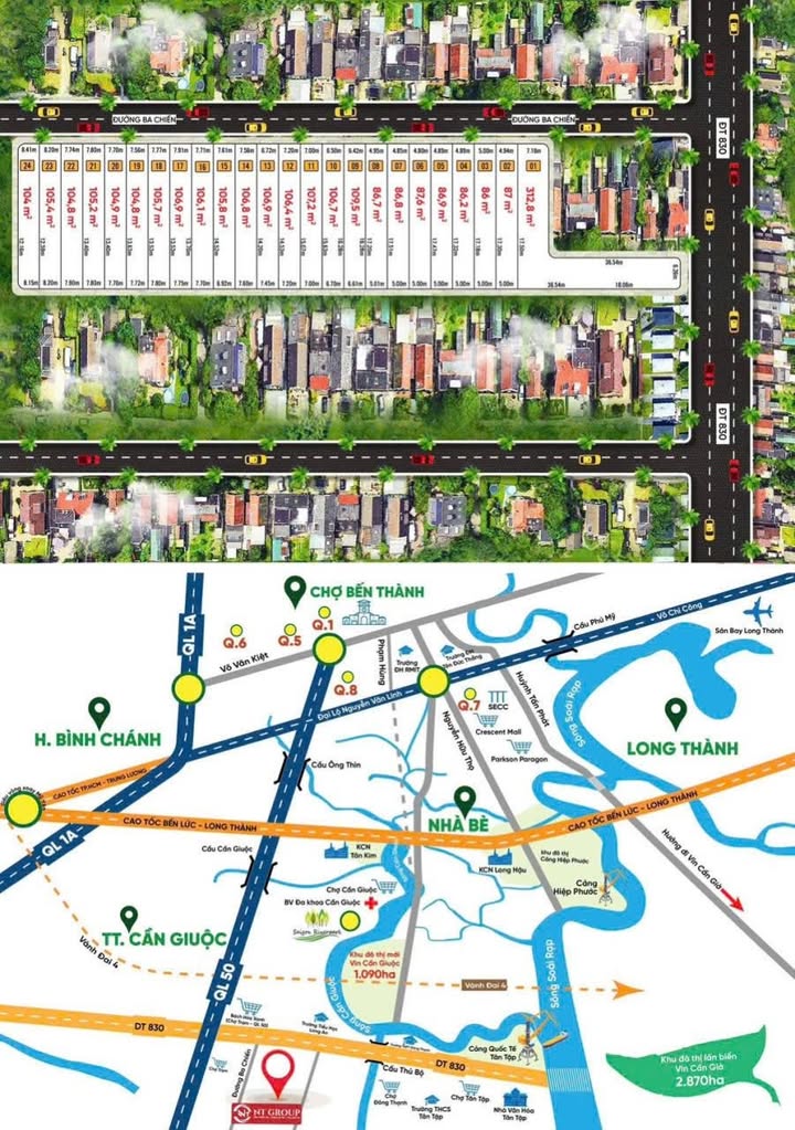 Đất nền Cần Giuộc 105m² giá 1.29 tỷ - Cơ hội đầu tư tuyệt vời!