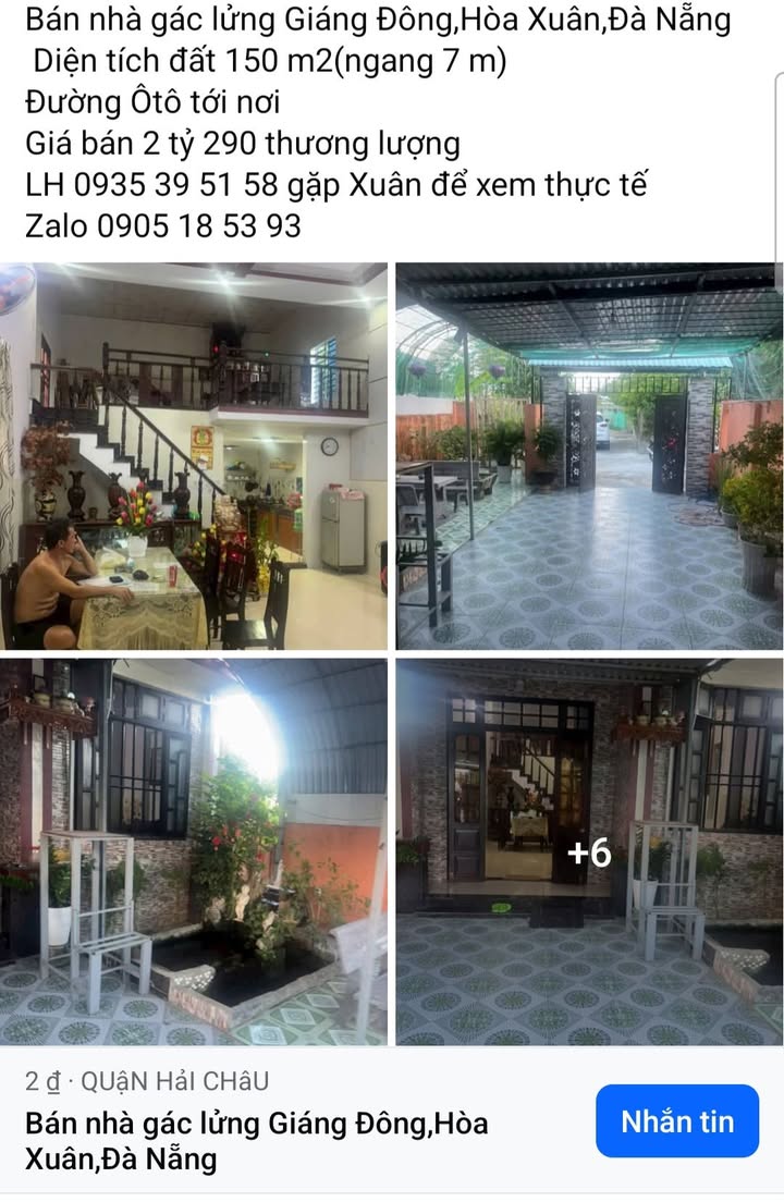 Nhà phố Hòa Xuân 150m² giá thỏa thuận - Đường ô tô vào tận nhà!