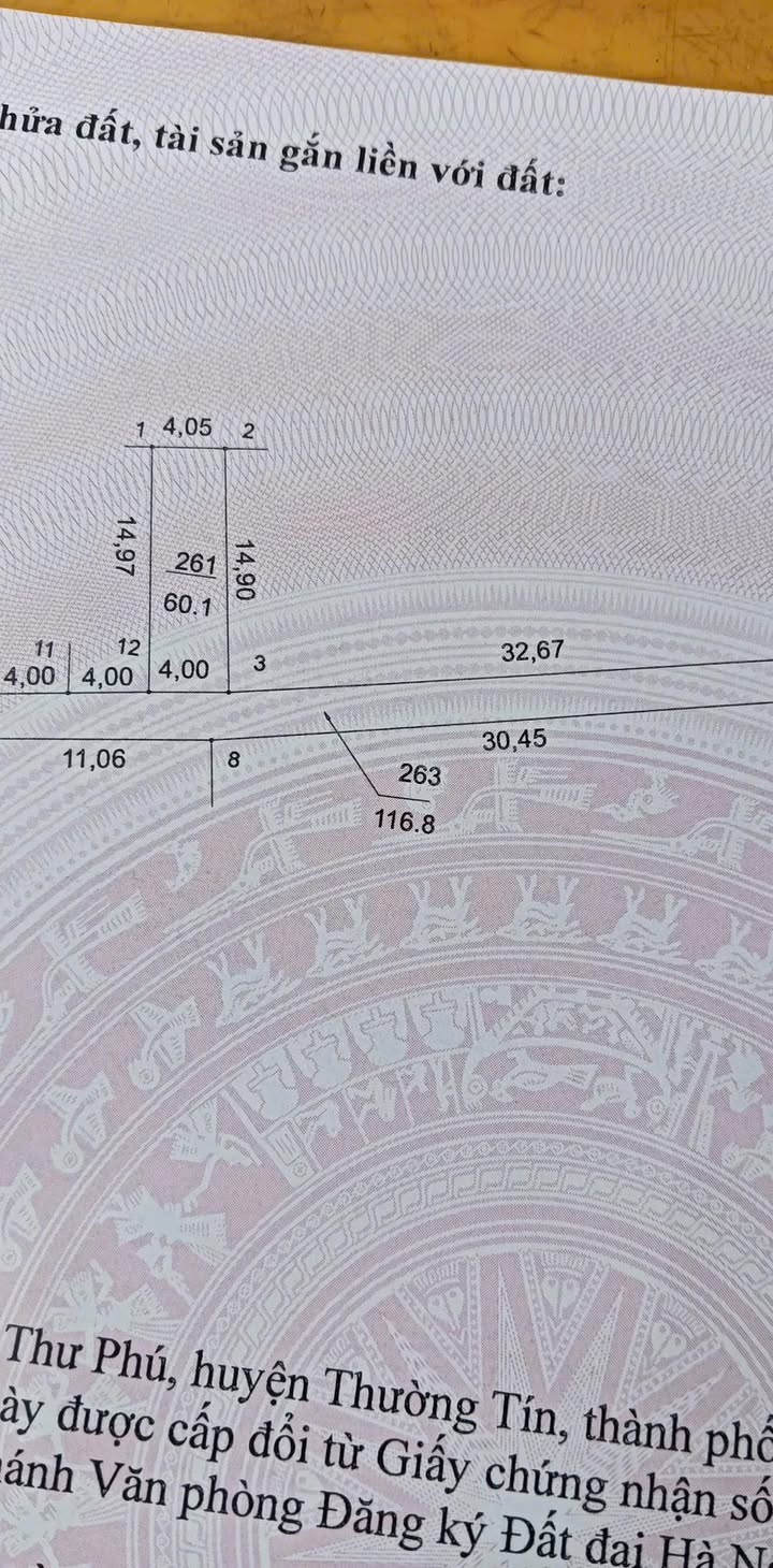 Đất nền Thư Phú, Thường Tín 60.1m² giá 2.5 tỷ - Chính chủ bán gấp!