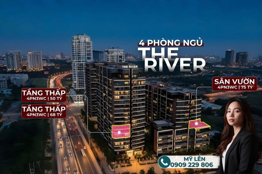 Căn hộ The River Thủ Thiêm 350m² giá 75 tỷ - Sân vườn và View sông tuyệt đẹp!