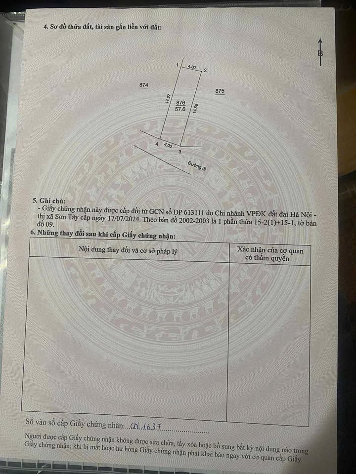 Đất nền Trung Sơn Trầm, Sơn Tây 57.6m² - Giá đầu tư, chính chủ!