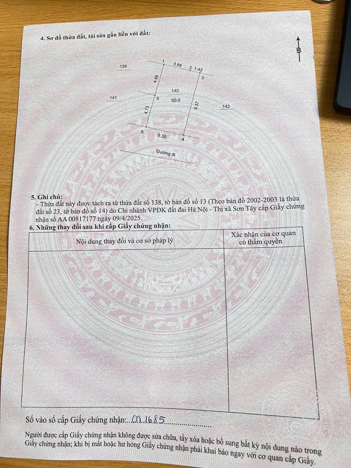 Đất nền Trung Sơn Trầm, Sơn Tây 50m² giá chỉ 1.5 tỷ - Đường ô tô vào tận nơi!