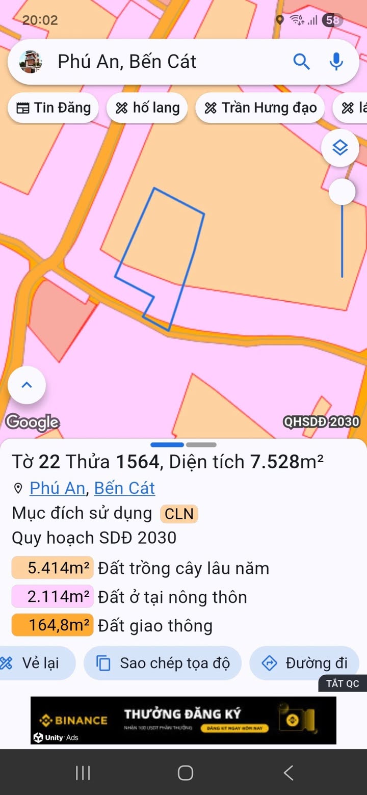 Đất nền Phú An, Bến Cát 7500m² giá chỉ 3 triệu - Cơ hội đầu tư hấp dẫn!