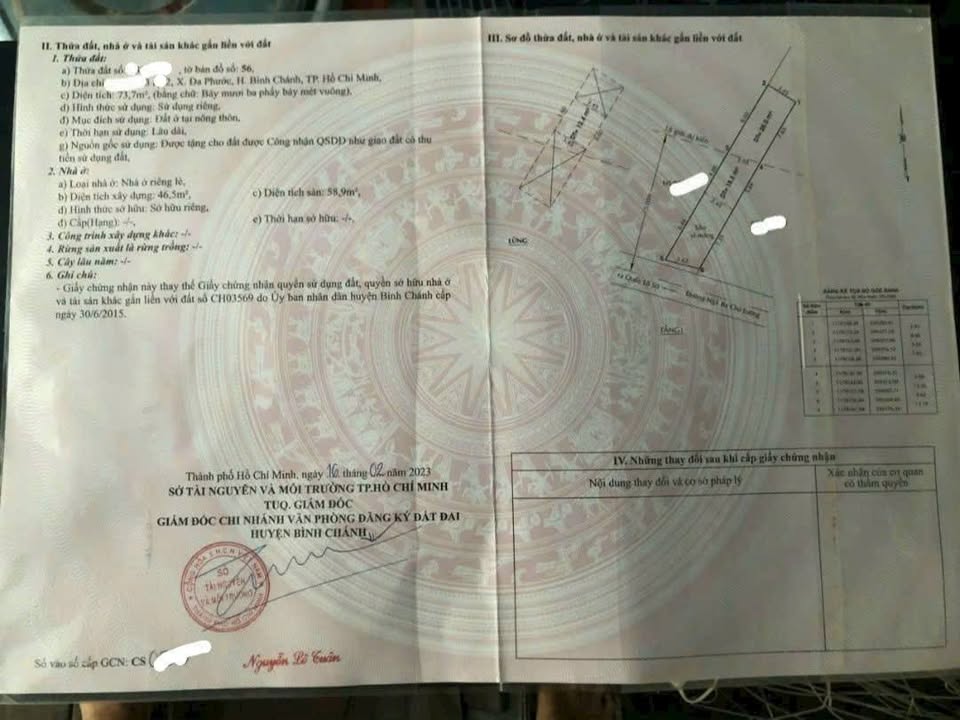 Nhà mặt tiền hẻm xe tải Bình Chánh 73.5m² giá 3.55 tỷ - Pháp lý rõ ràng, sẵn sàng giao dịch!