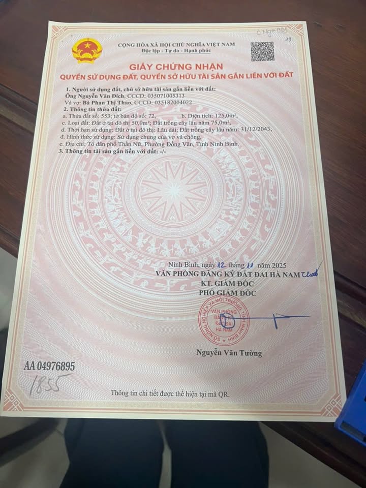 Đất Làng Thần Nữ, Duy Tiên 125m² giá 2 tỷ - Vị trí đẹp gần KCN!